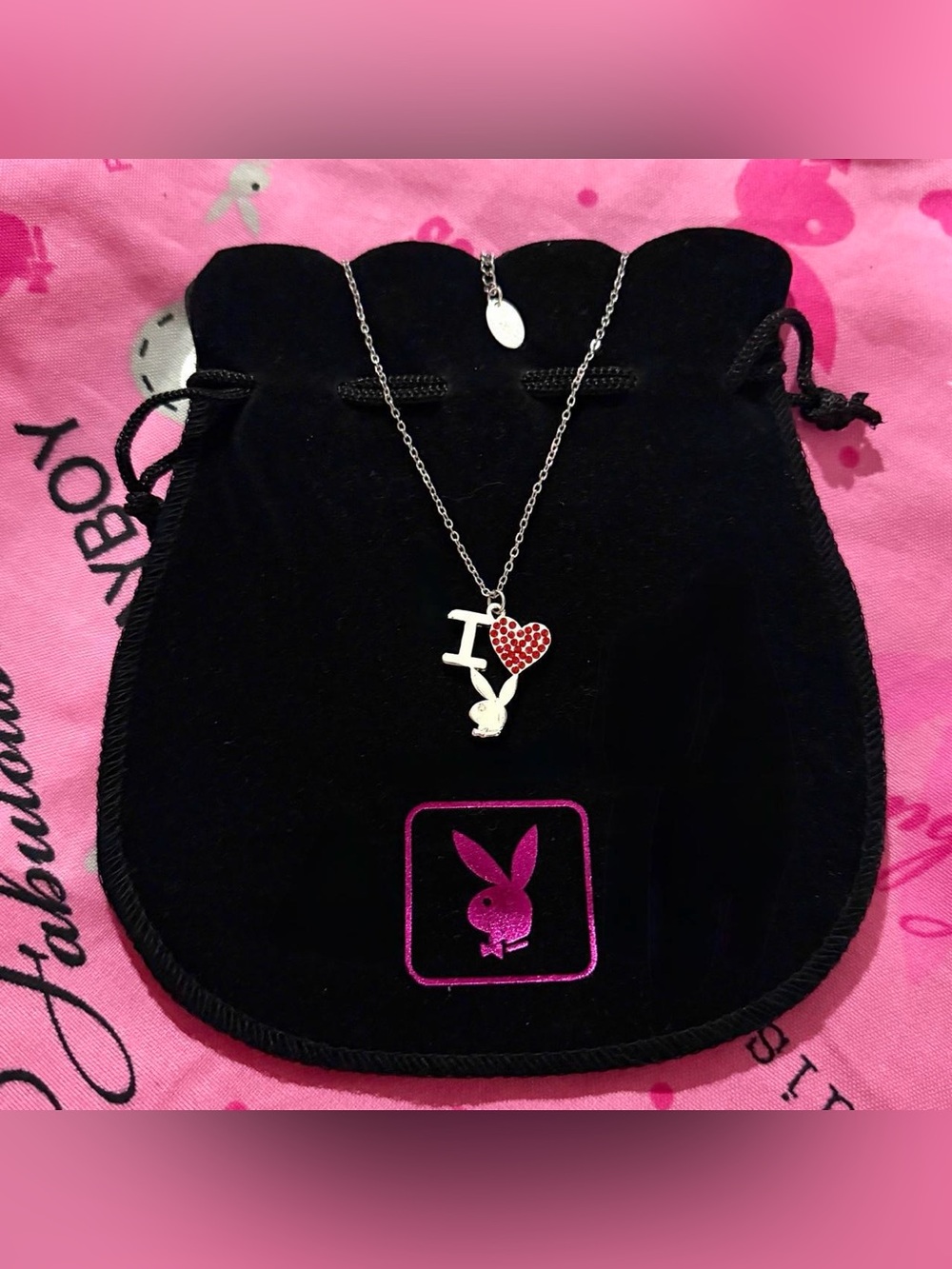 Playboy Y2K I love playboy necklace
